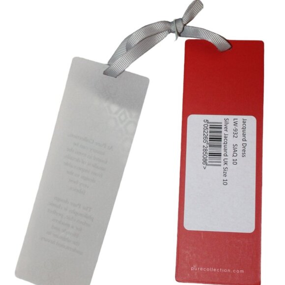 CLEARANCE SALE! Pure Collection Grey Geo Print Jacquard Fit Flare Dress 10 NWT's - Picture 13 of 16